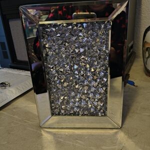 Mirrored Jewelry Or Trinket Box with Crystals